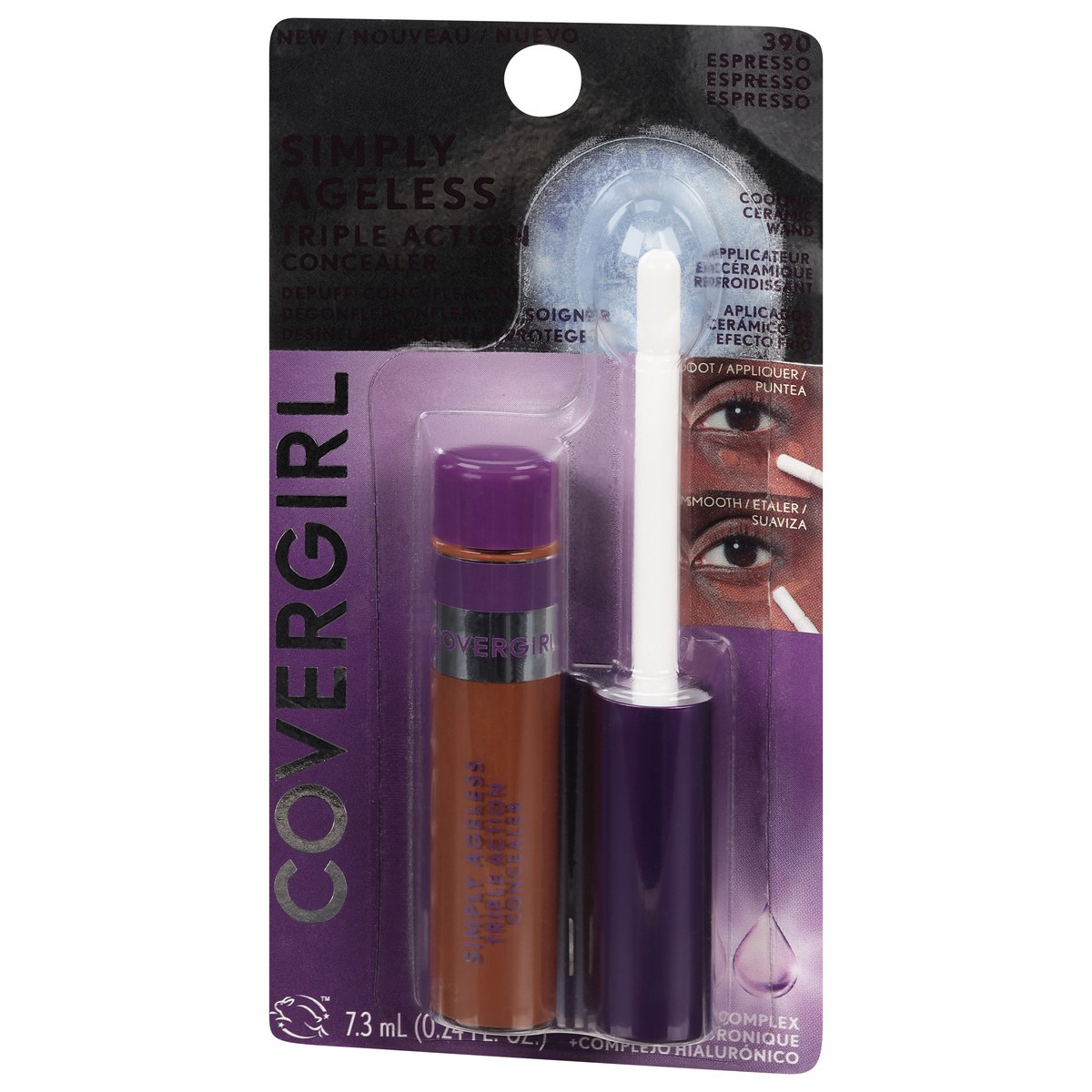 slide 6 of 12, Covergirl Simply Ageless 390 Espresso Triple Action Concealer 0.24 fl oz, 0.24 fl oz