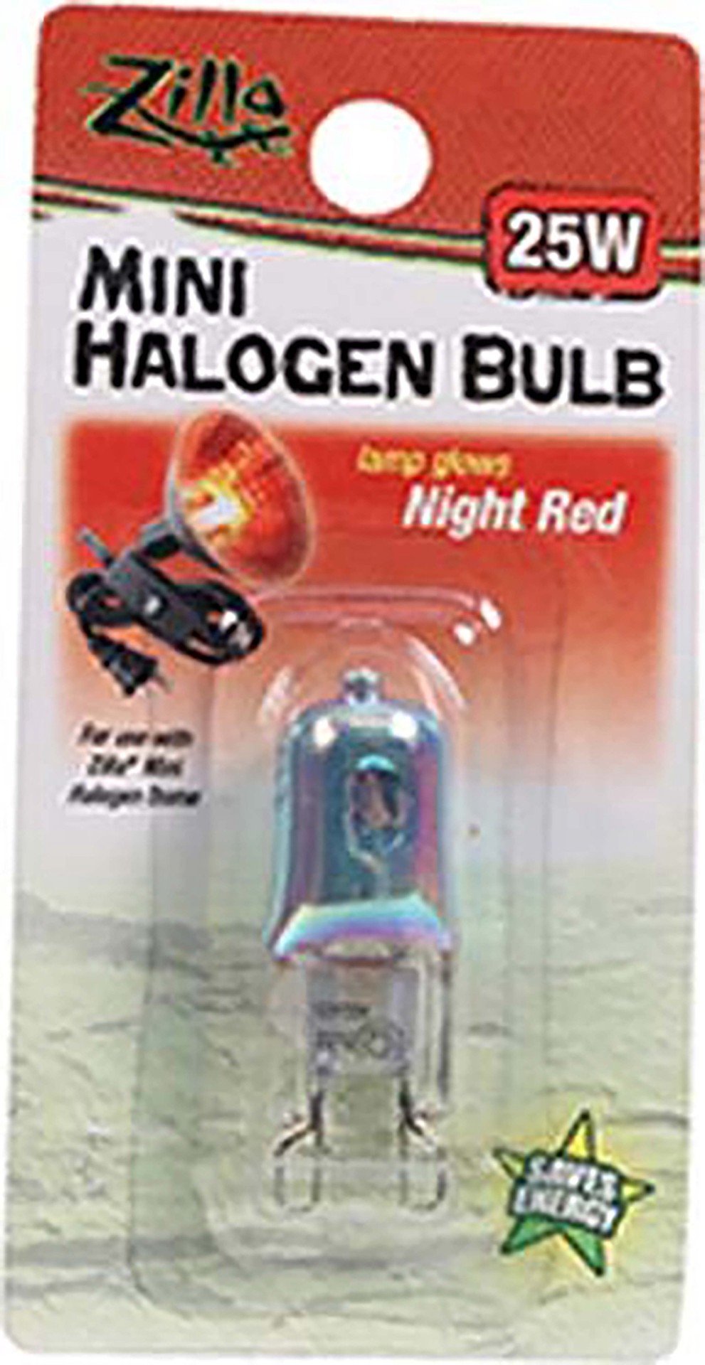 slide 1 of 8, Zilla Light & Heat Mini Halogen Bulbs Night Red 25 Watts, 1 ct
