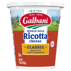 Galbani Ricotta Cheese, Classic 15 oz