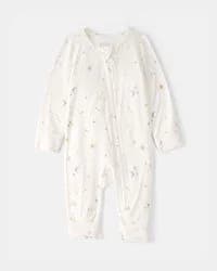 Carters Baby Constellation 2-Way Zip PurelySoft Sleep & Play Pajama - Cream Cream NB