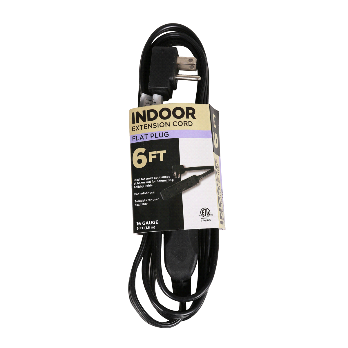 slide 1 of 9, Indoor Snug Plug Extension Cord, 6 ft, 1 ct