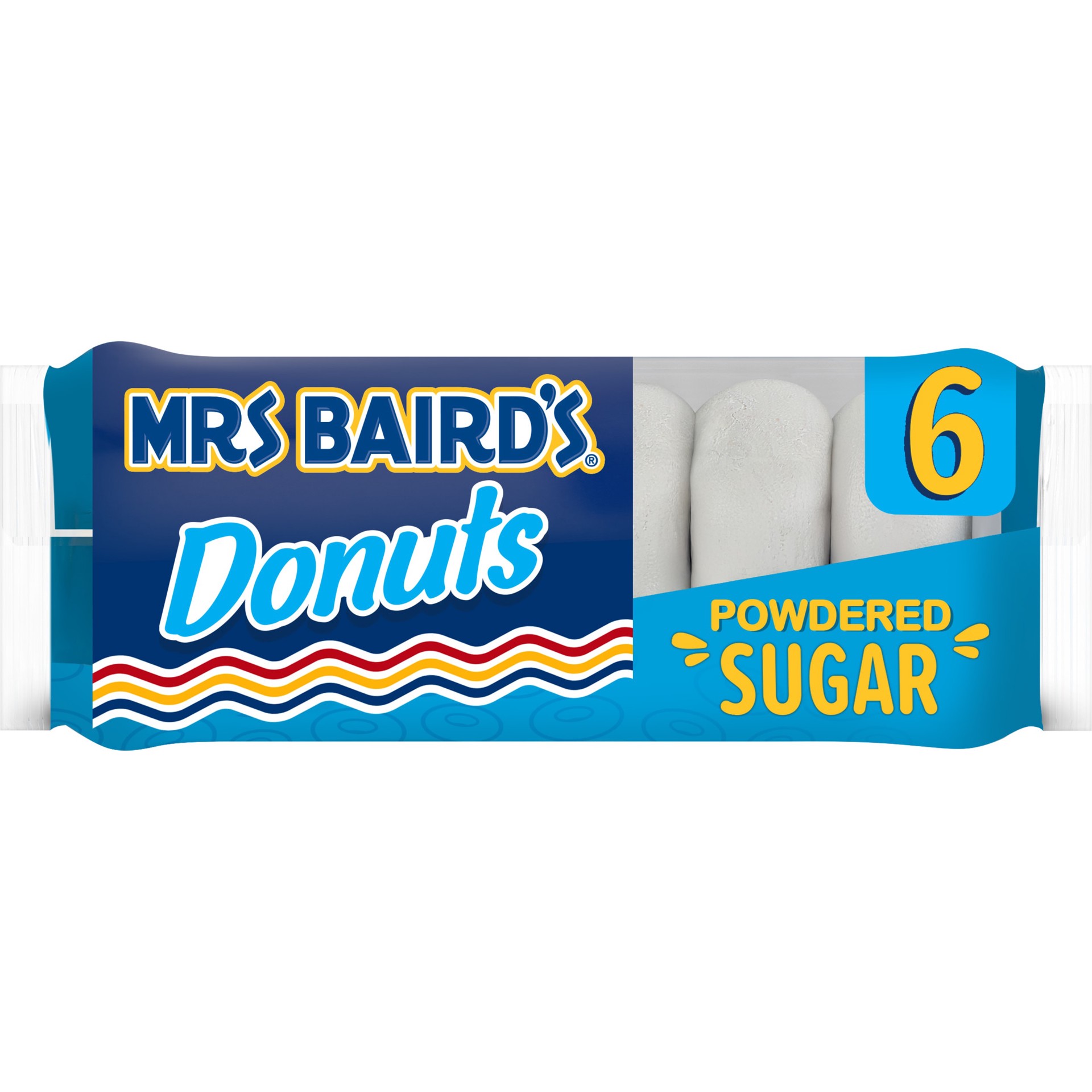 slide 1 of 5, Mrs. Baird's Powdered Sugar Donuts, 6 count, Mini Donuts, 3.0 oz Bag, 6 ct