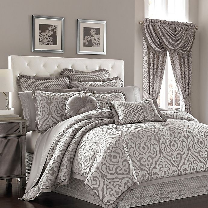 slide 1 of 1, J. Queen New York Luxembourg King Comforter Set - Antique Silver, 1 ct