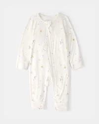 Carters Baby Constellation 2-Way Zip PurelySoft Sleep & Play Pajama - Cream Cream PRE