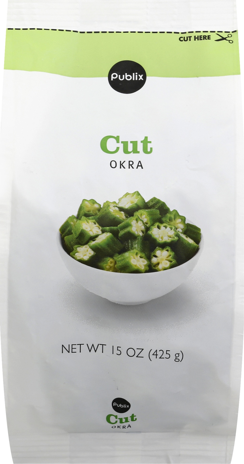 slide 1 of 1, Publix Cut Okra, 15 oz