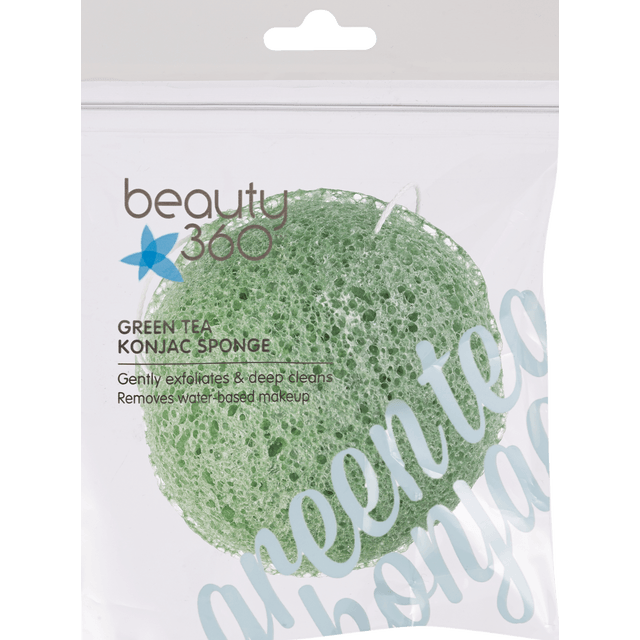 slide 1 of 1, BEAUTY 360 B360 Konjac Sponges Green Tea, 1 ct