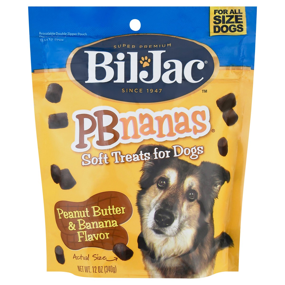 slide 10 of 10, Bil-Jac PBnanas Dog Treats 12 oz, 12 oz