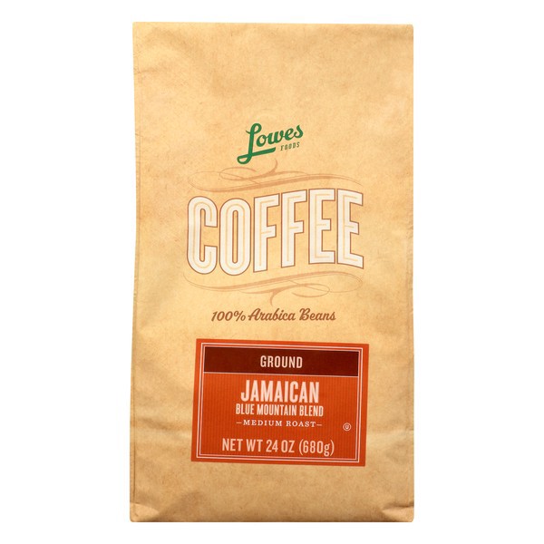 slide 1 of 1, Lowes Foods Ground Jamaican Blue Mountain Blend Medium Roast Coffee, 24 oz