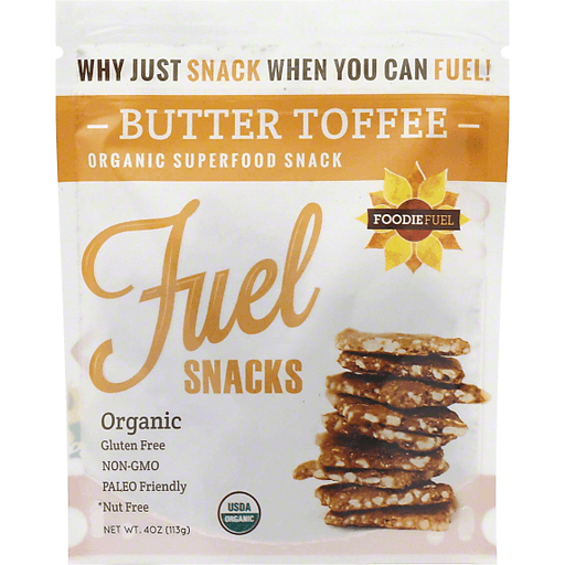 slide 3 of 4, Foodie Fuel Butter Toffee Superfood Bites, 4 oz