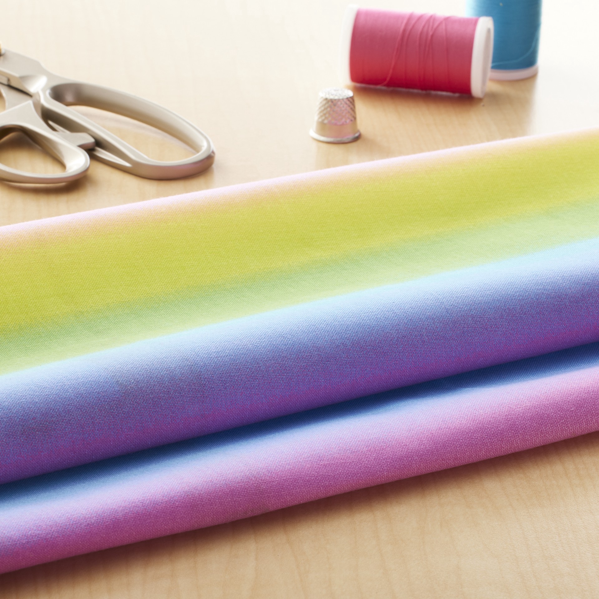 slide 2 of 4, Colorful Ombre Cotton Fabric By Loops & Threads, 18 in x 21 in