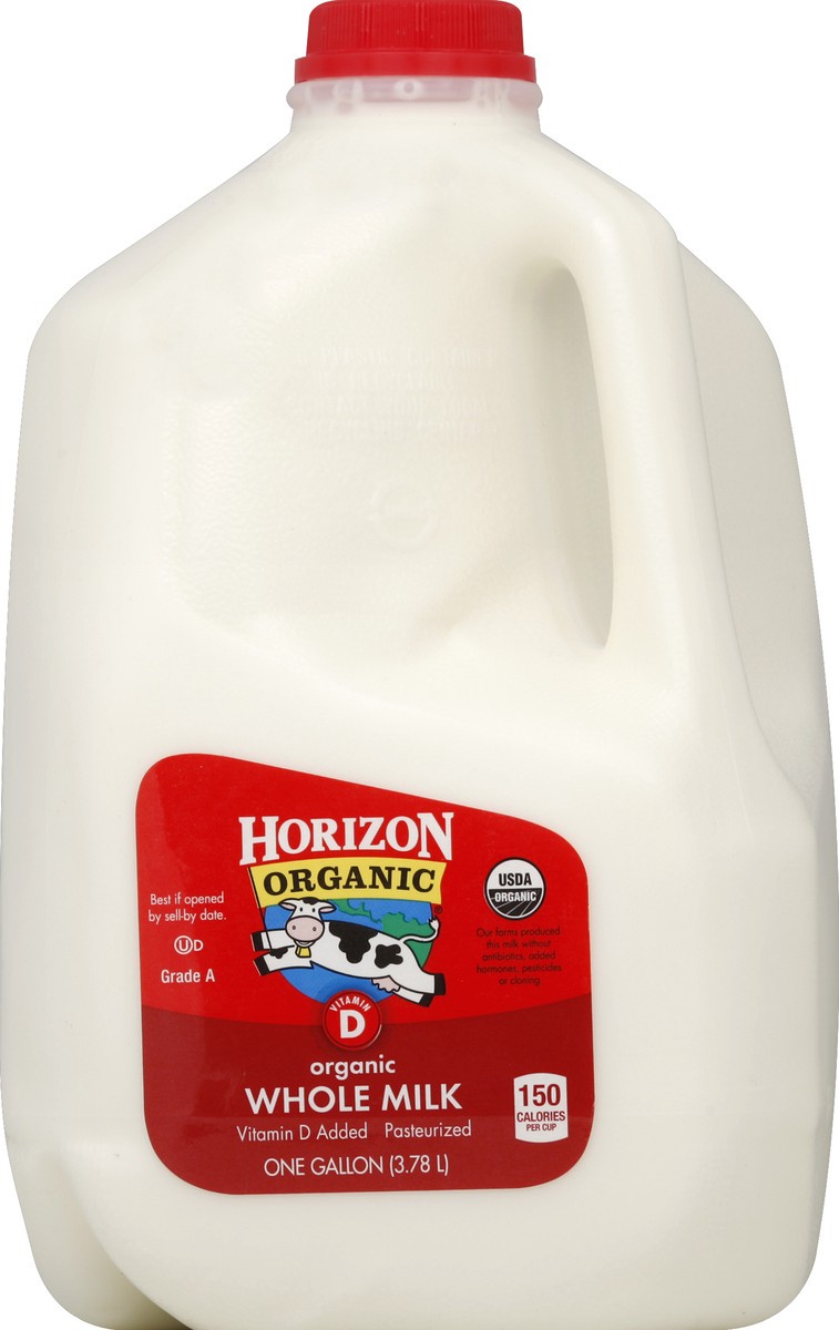 slide 4 of 4, Horizon Organic Milk, Organic, Whole, 1 gal