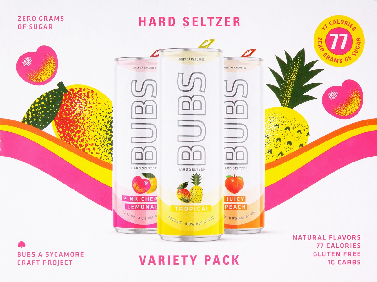 slide 6 of 11, BUBS Variety Pack Hard Seltzer 1 ea, 1 ea