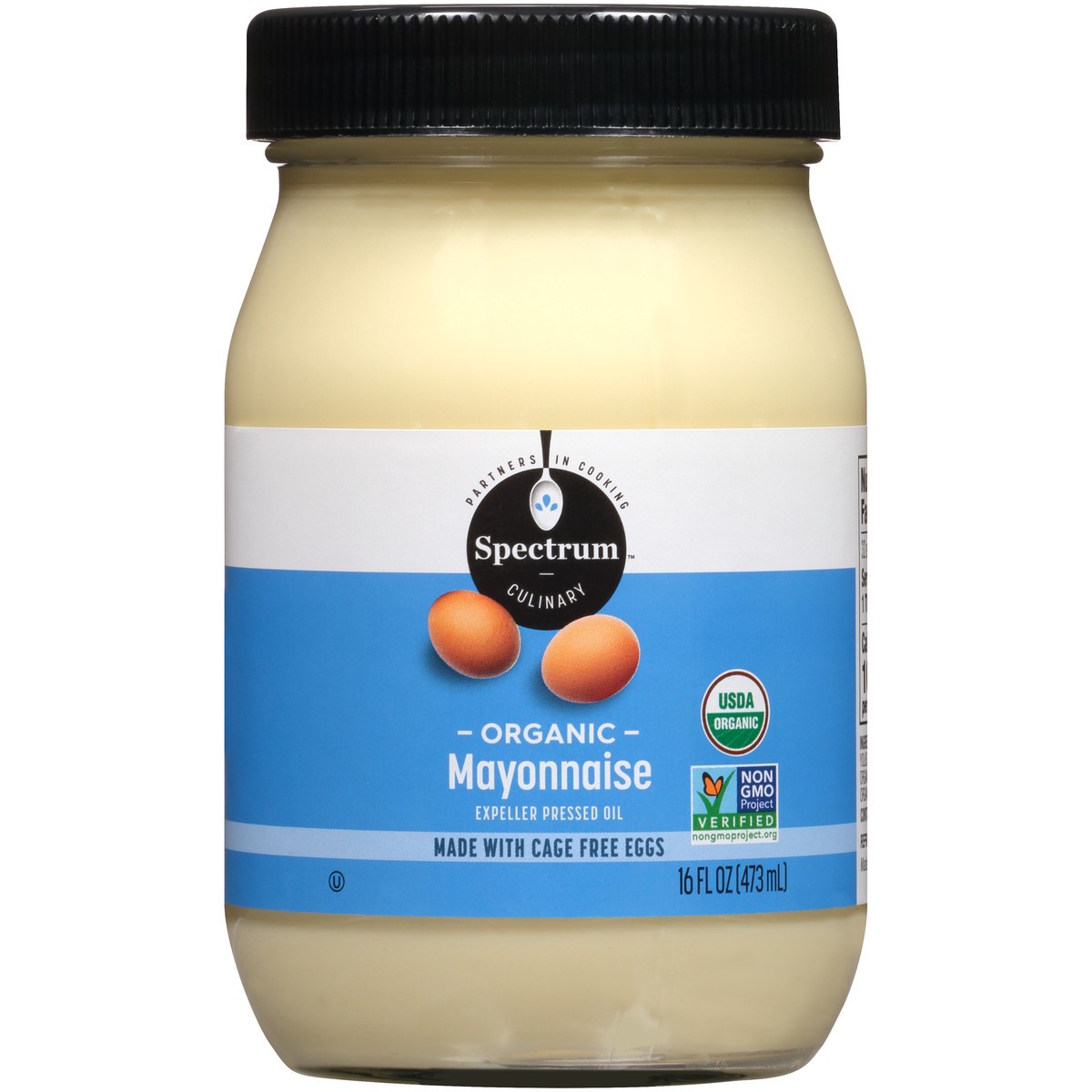 slide 1 of 10, Spectrum Culinary Organic Mayonnaise 16 fl. oz. Jar, 16 fl oz