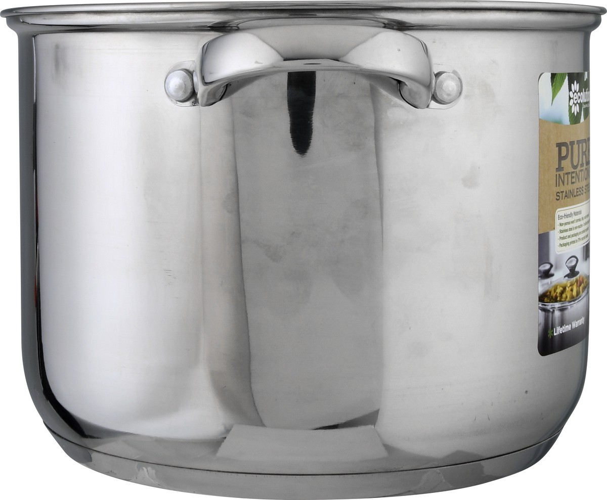 slide 2 of 11, Ecolution 8 Quarts with Tempered Glass Lid Stainless Steel Stockpot 1 ea, 1 ct