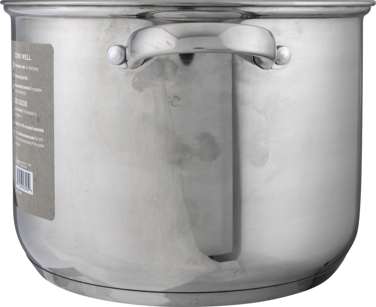 slide 10 of 11, Ecolution 8 Quarts with Tempered Glass Lid Stainless Steel Stockpot 1 ea, 1 ct