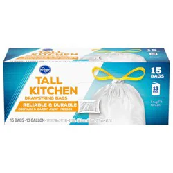 Kroger Tall Kichen Drawstring Trash Bags