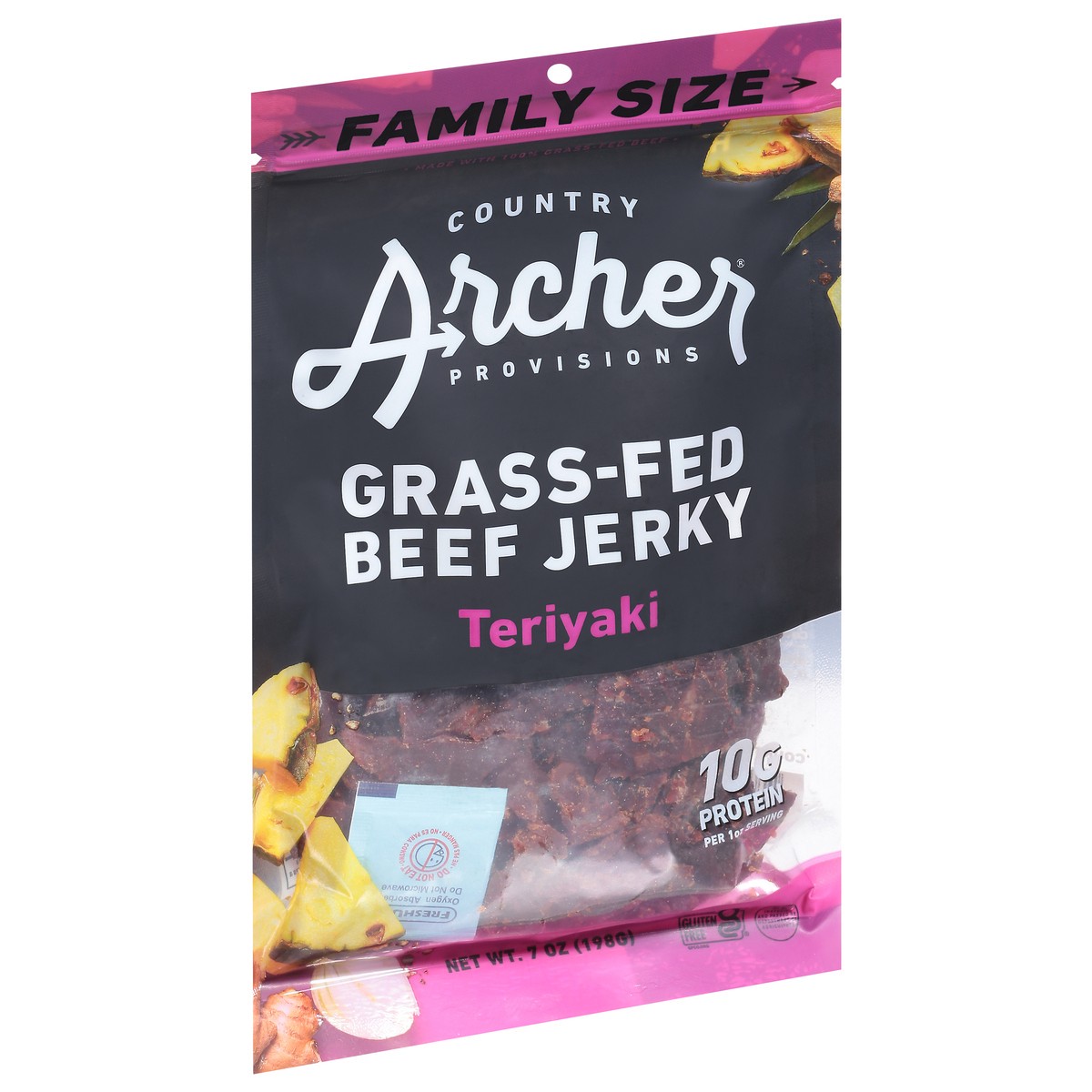 slide 4 of 9, Country Archer Mild Teriyaki Beef Jerky Family Size 7 oz, 7 oz