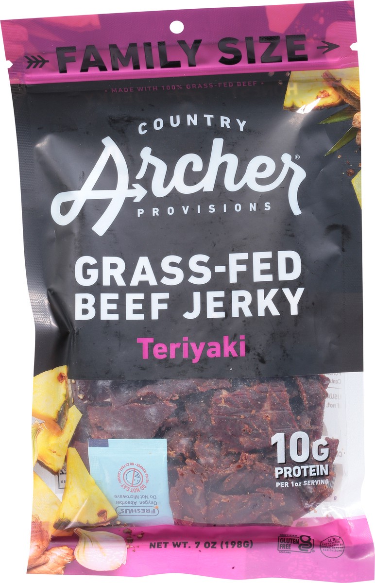 slide 5 of 9, Country Archer Mild Teriyaki Beef Jerky Family Size 7 oz, 7 oz