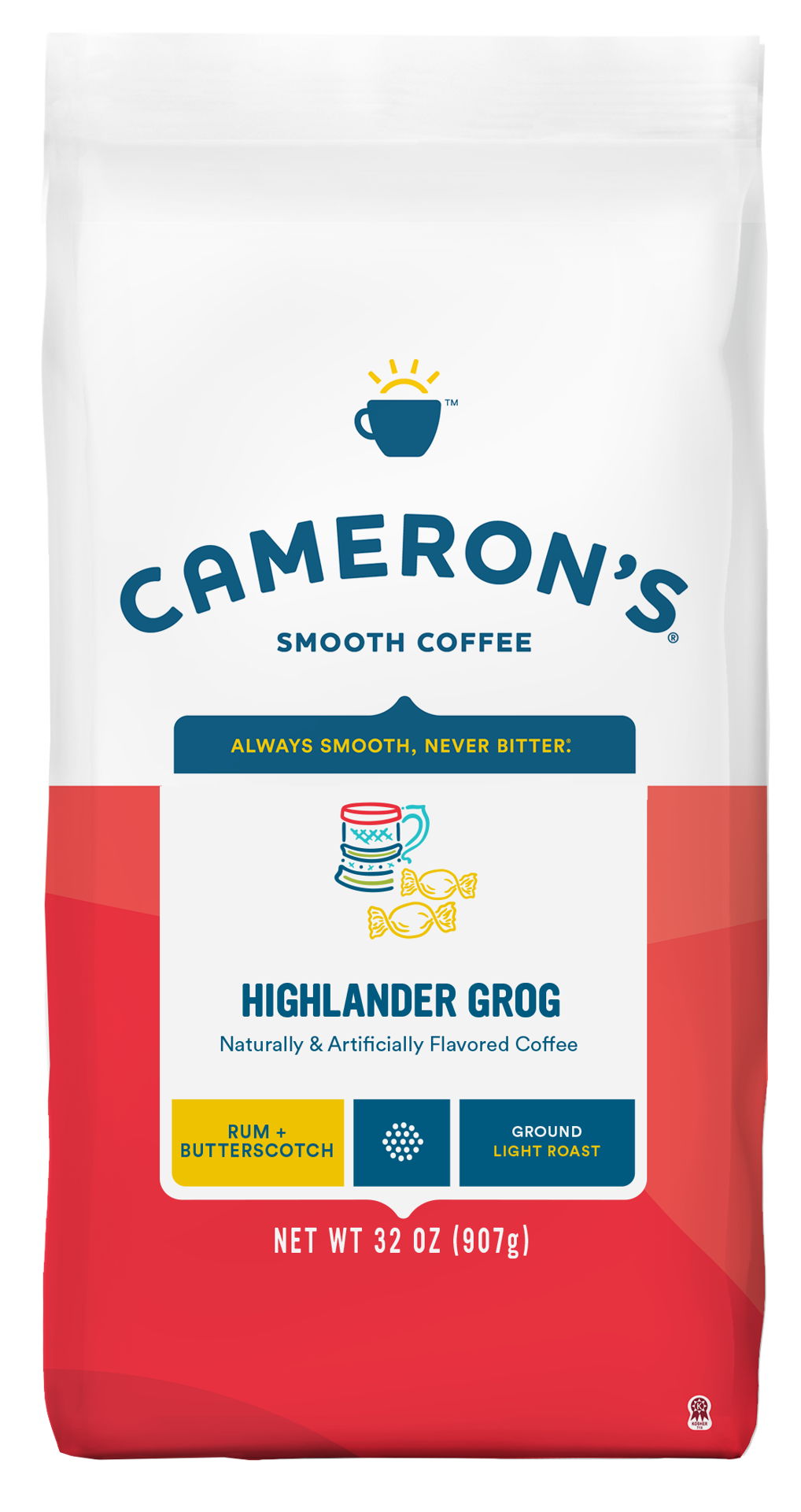 slide 1 of 7, Cameron's Coffee Cameron's Highlander Grog Ground Coffee, 32 oz