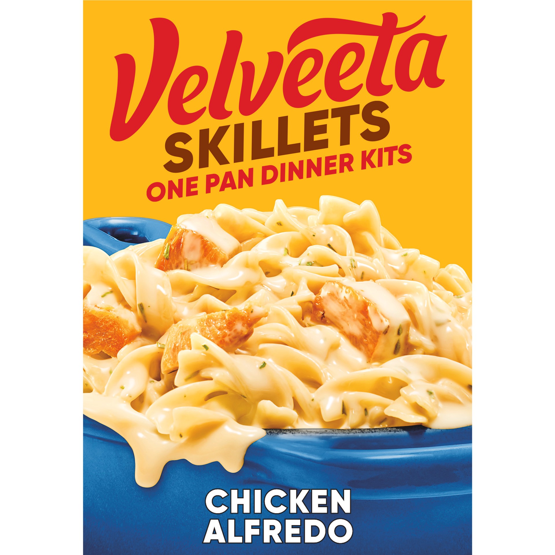 slide 1 of 9, Velveeta Skillets Chicken Alfredo One Pan Dinner Kit, 12.5 oz Box, 12.5 oz