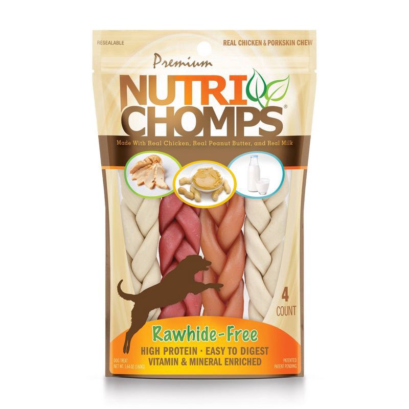 slide 1 of 3, Nutri Chomps™ rawhide free dog treats, 5.64 oz