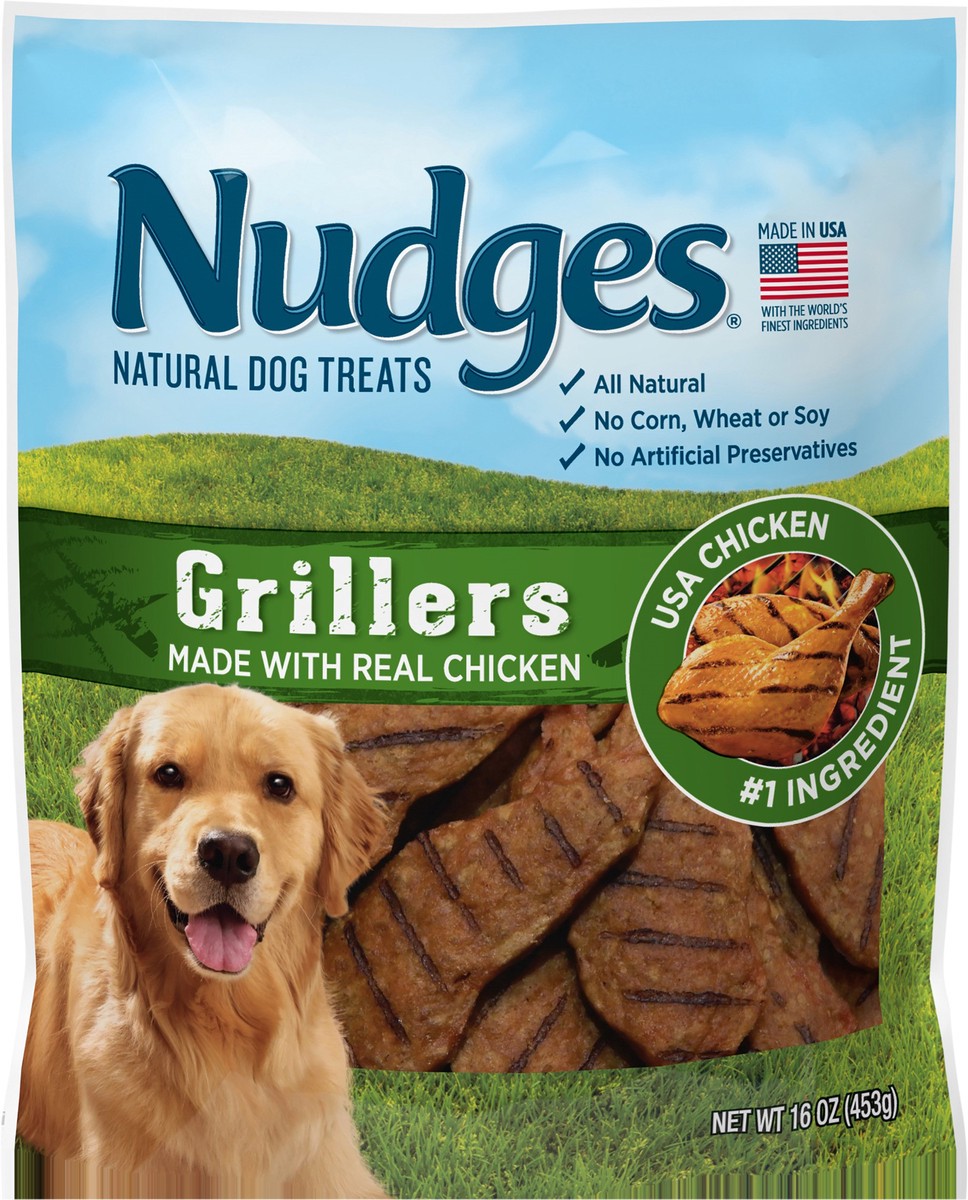 slide 1 of 41, Nudges Grillers Natural Chicken Dog Treats 16 oz, 18 oz