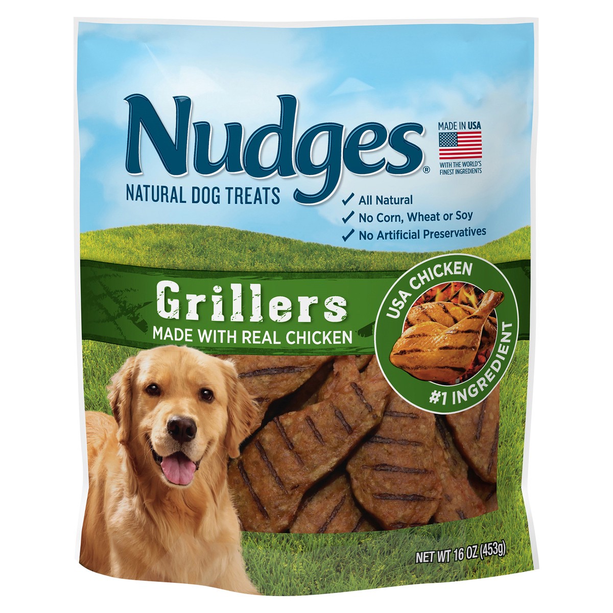 slide 1 of 41, Nudges Chicken Grillers Treat, 18 oz