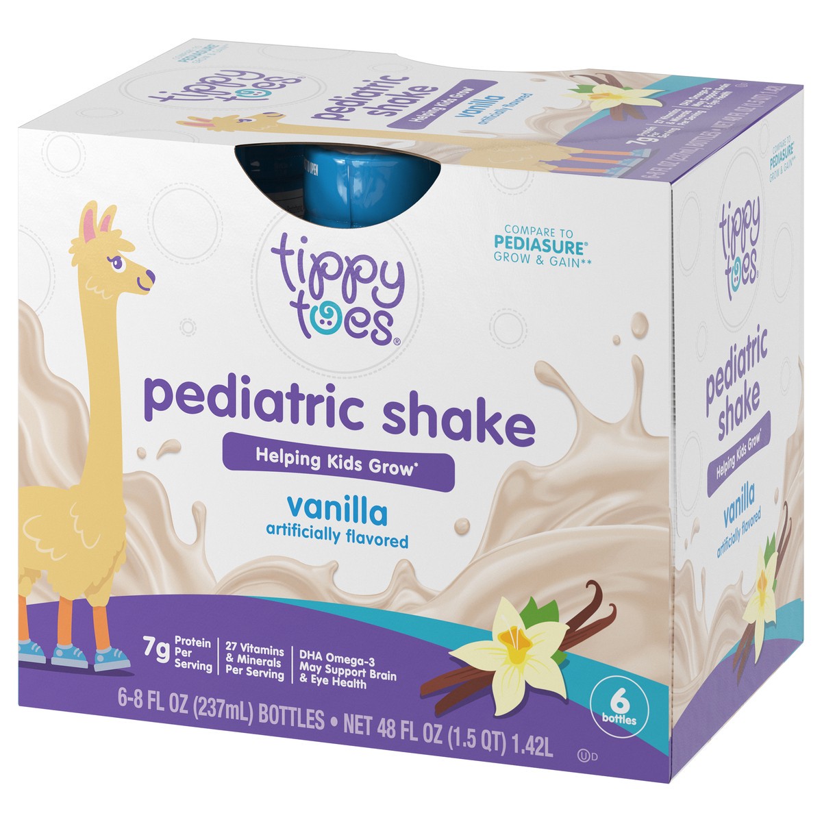 slide 2 of 13, Tippy Toes Vanilla Pediatric Shake 6 ea, 6 ct