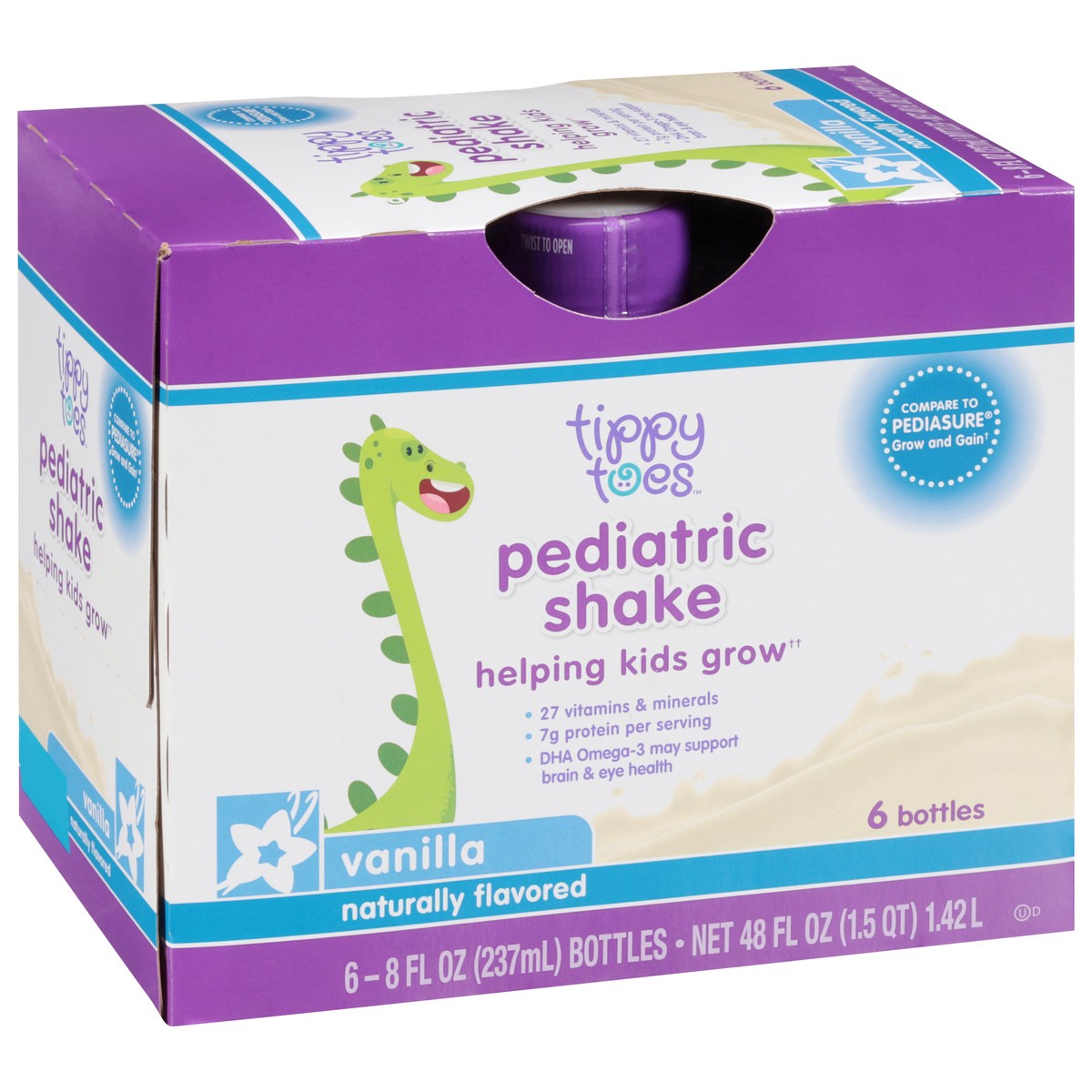 slide 1 of 11, Tippy Toes Vanilla Pediatric Shake, 8 fl oz