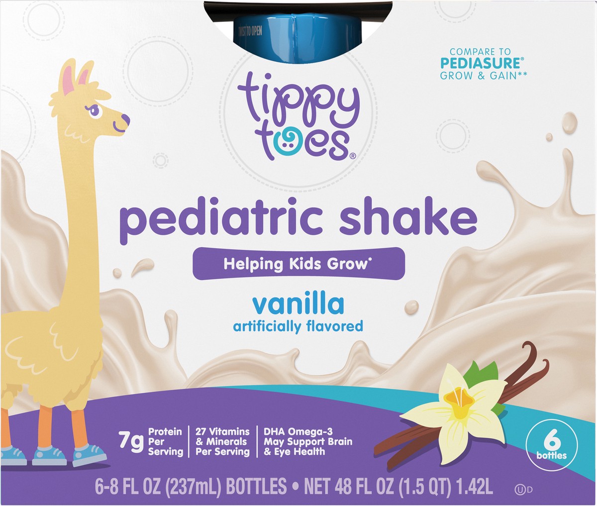 slide 3 of 13, Tippy Toes Vanilla Pediatric Shake 6 ea, 6 ct