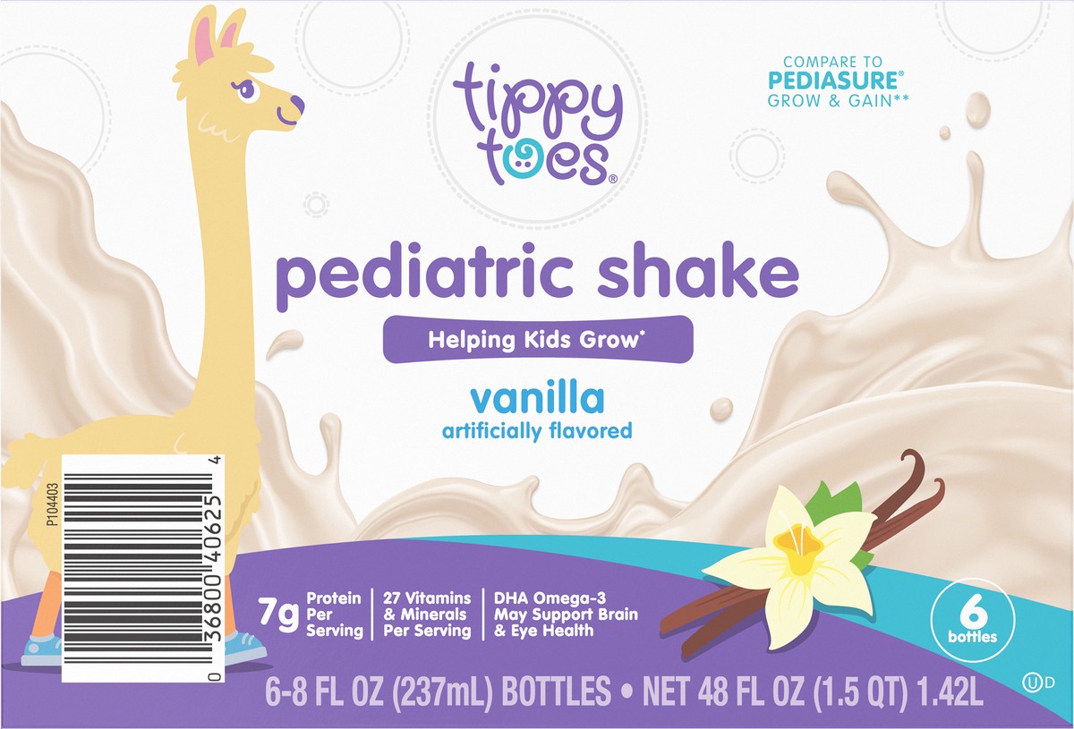 slide 5 of 13, Tippy Toes Vanilla Pediatric Shake 6 ea, 6 ct