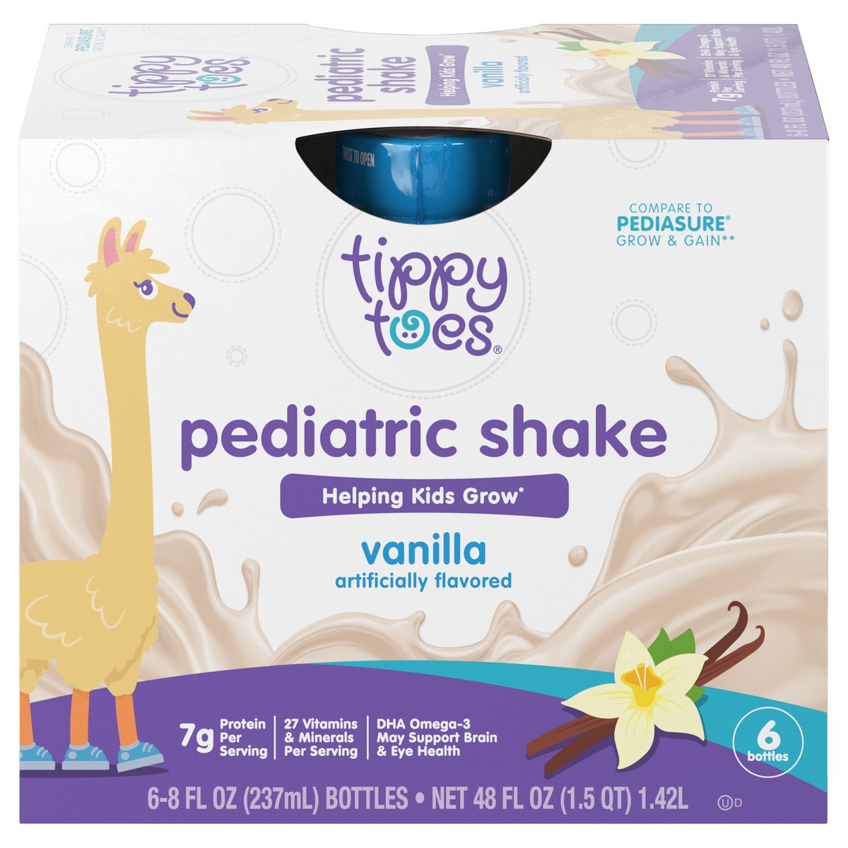 slide 1 of 13, Tippy Toes Vanilla Pediatric Shake 6 ea, 6 ct
