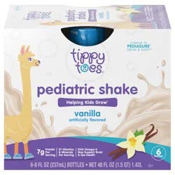Tippy Toes Vanilla Pediatric Shake 6 ea