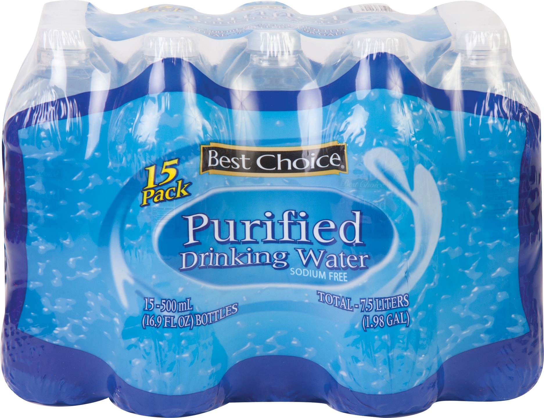 slide 1 of 1, Best Choice Purified Drinking Water- 253.5 oz, 15 ct; 253.5 oz