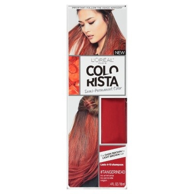 slide 1 of 4, L'Oréal Paris Colorista Semi-Permanent For Brunette Hair #Tangerine, 1 ct