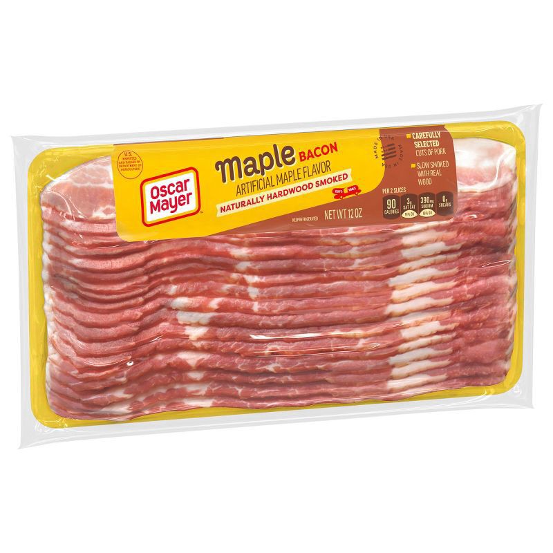 slide 4 of 7, Oscar Mayer Maple Bacon - 12oz, 12 oz