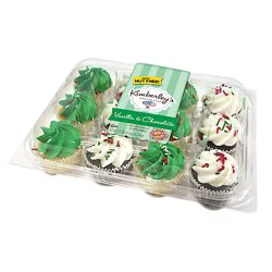 Kimberley's Bakeshoppe Christmas Vanilla & Chocolate Cupcakes