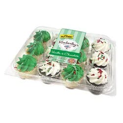 Kimberley's Bakeshoppe Christmas Vanilla & Chocolate Cupcakes