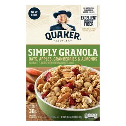 Quaker Granola, Simply, Oats, Apples, Cranberries & Almonds