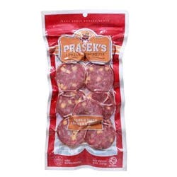 Prasek's Bison & Pork Summer Sausage with Cheese, Sliced
