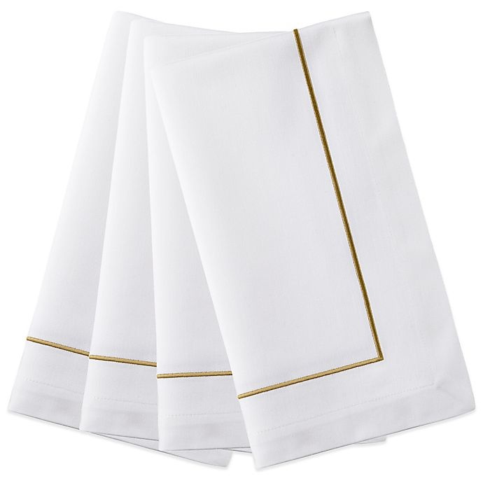 slide 1 of 1, Waterford Classic Napkins - Gold, 4 ct