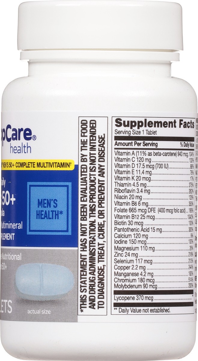 slide 8 of 9, TopCare Vitamins Mens 50+, 65 ct