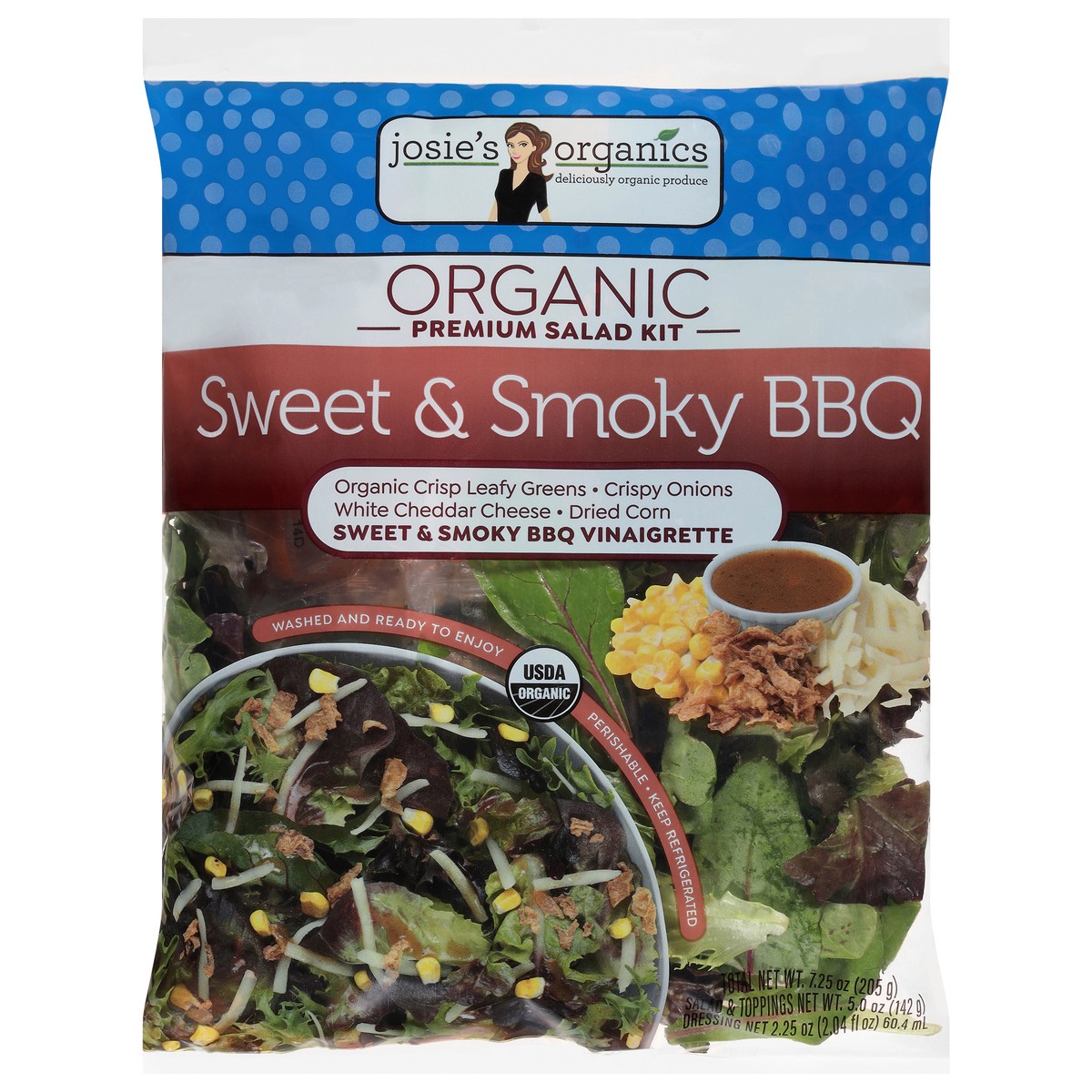 slide 2 of 4, Josie's Organics Organic Premium Sweet & Smoky BBQ Salad Kit 1 Kit, 1 ct