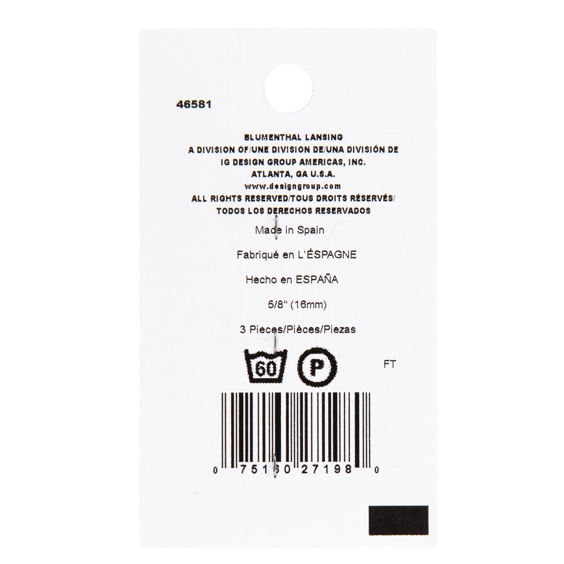 slide 2 of 3, Blumenthal Lansing Lamode 5/8" White Iridescent Faux Shell 2-Hole Buttons, 3ct., 3 ct