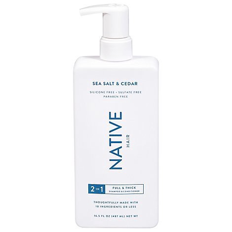 slide 1 of 1, Native Sea Salt & Cedar 2-in-1 Shampoo & Conditioner 16.5 Oz - 16.5 OZ, 16.5 oz