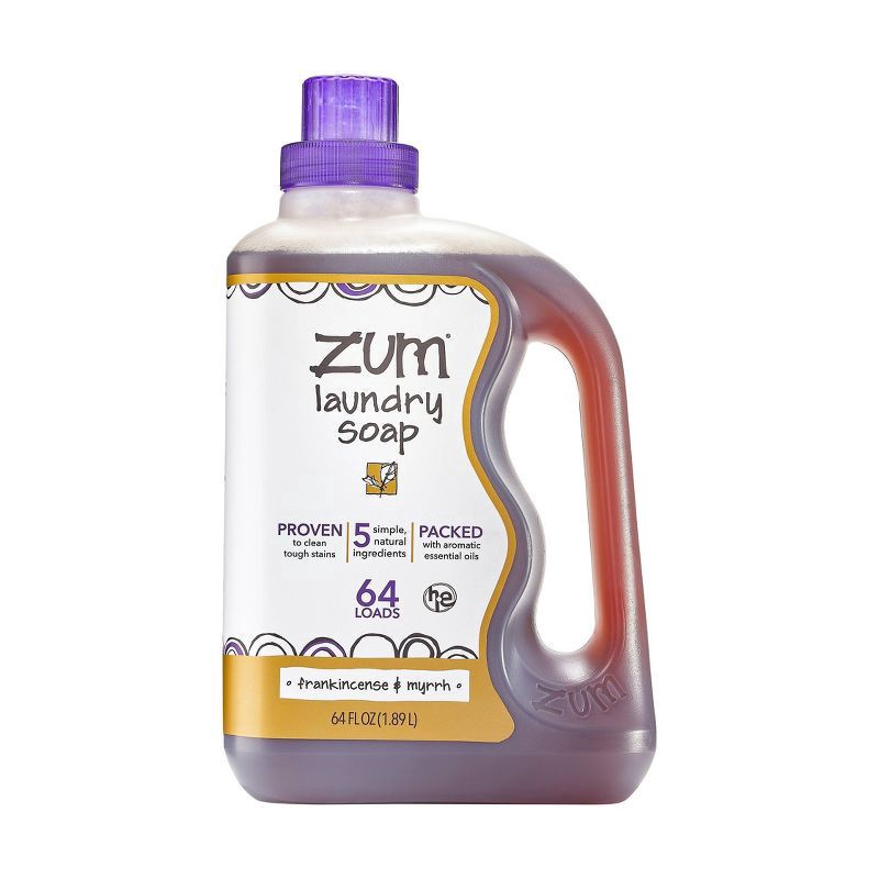 slide 1 of 3, Zum Frankincense & Myrrh Laundry Soap 64 fl oz, 64 fl oz