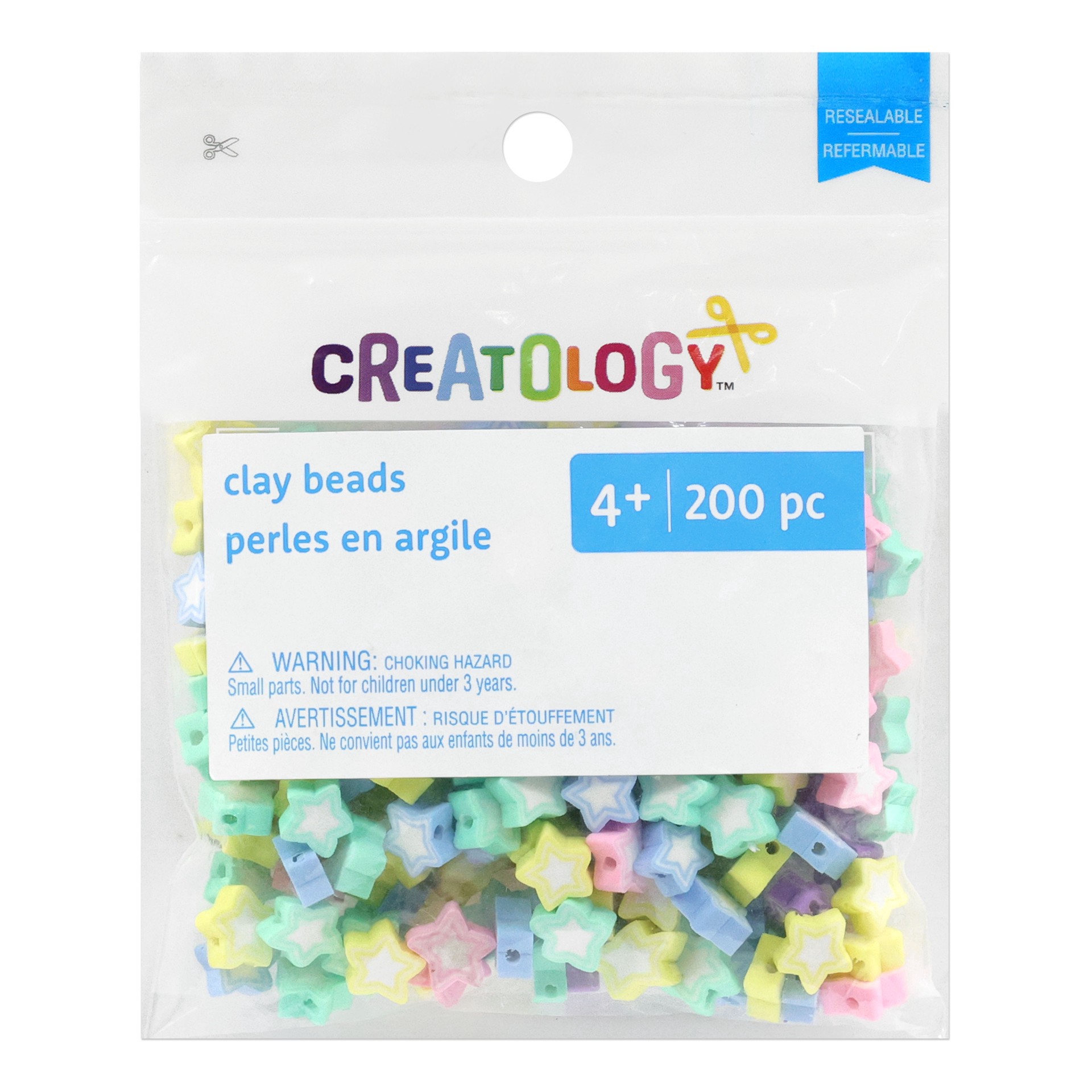slide 2 of 3, 8mm Pastel Star Clay Beads By Creatology, 8mm