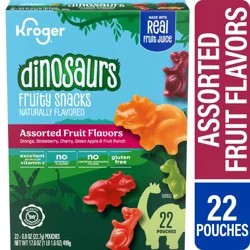 Kroger Assorted Flavors Dinosaurs Fruit Snacks Box, 22 ct / 0.8 oz