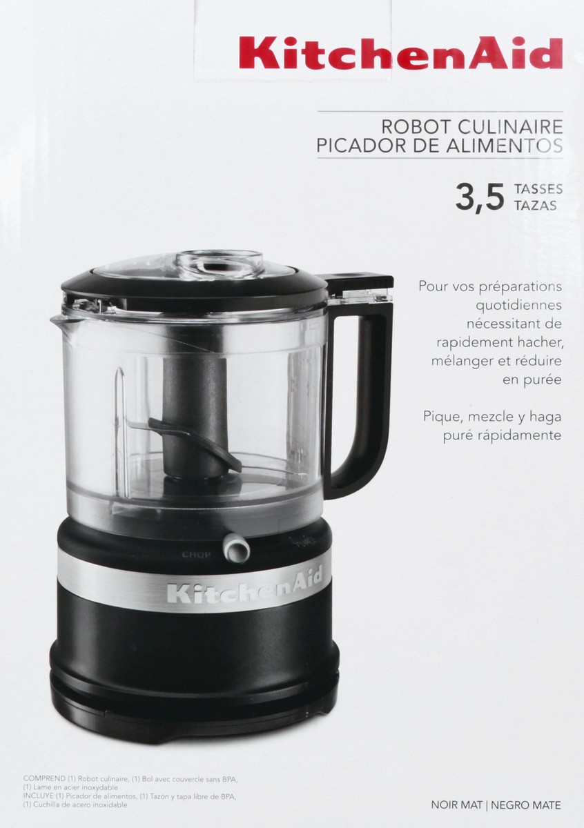 slide 6 of 10, KitchenAid Matte Black Mini Food Chopper, 3.5 cups