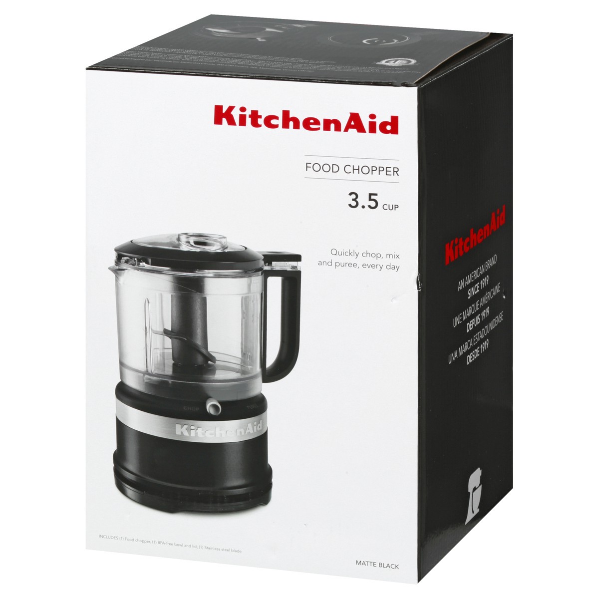 slide 9 of 10, KitchenAid Matte Black Mini Food Chopper, 3.5 cups